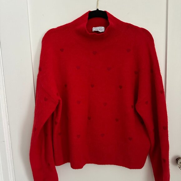 And Other Stories Red Heart Alpaca And Wool Blend Sweater - Picture 1 of 3